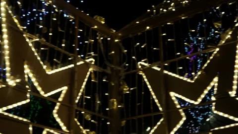 Xmas Light Show - Star Box rotation Stock Footage 154722868