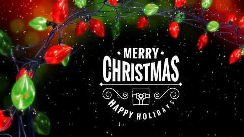 XMAS Lights Happy Holidays Video stock 121702771