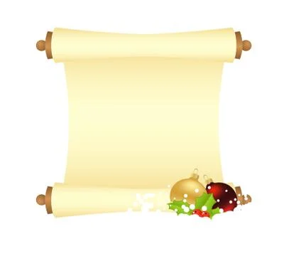 Xmas manuscript isolated Stock Illustration