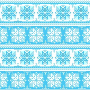 Xmas nordic seamless red pattern Stock Illustration