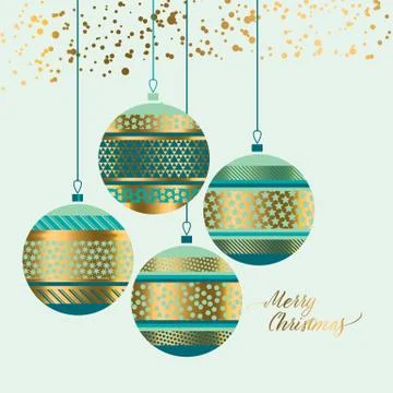 Xmas pattern baubles design element Illustrazione stock