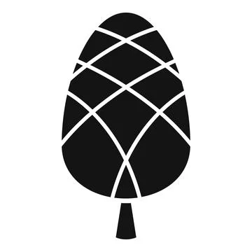 Xmas pine cone icon, simple style Illustrazione stock