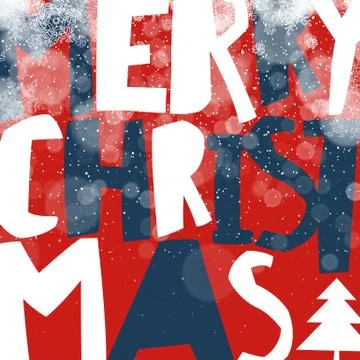 Xmas postcard snowfall 스톡 일러스트