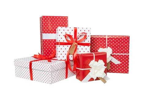 Xmas Presents isolated Stock Photos