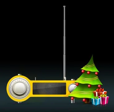 Xmas Radio Illustration
