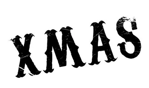 Xmas rubber stamp Stock Illustration