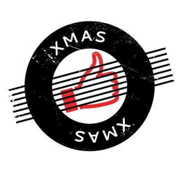 Xmas rubber stamp Stock Illustration