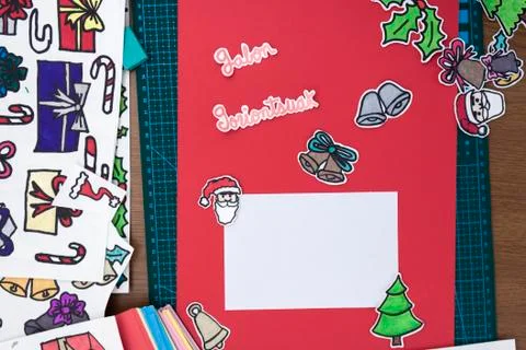 Xmas scrapbook layout Stock Photos
