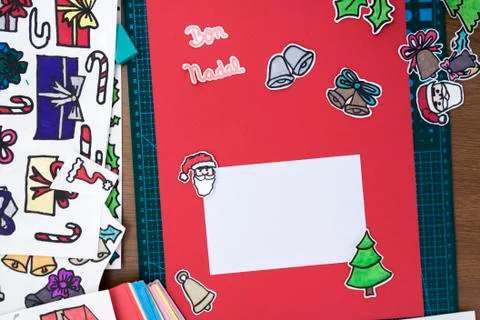 Xmas scrapbook layout Stock Photos