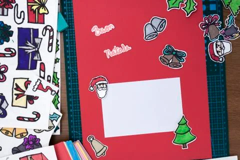 Xmas scrapbook layout Stock Photos