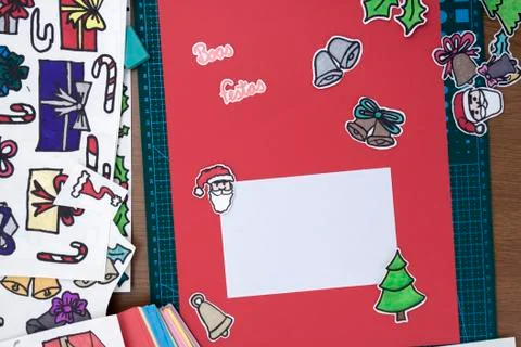 Xmas scrapbook layout Stock Photos