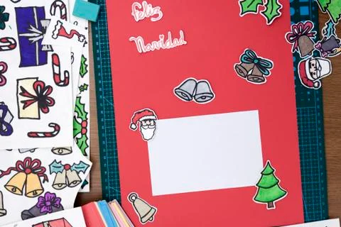 Xmas scrapbook layout Stock Photos