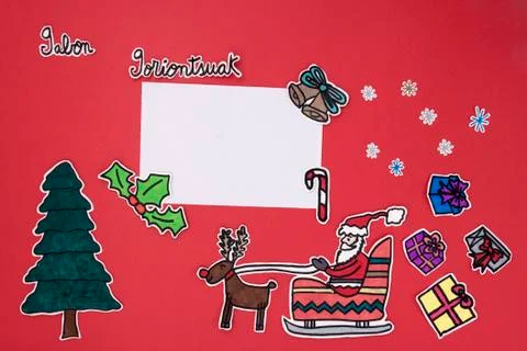 Xmas scrapbook layout Stock Photos