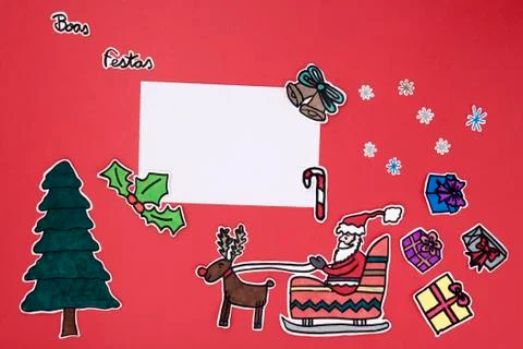 Xmas scrapbook layout Stock Photos