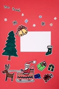 Xmas scrapbook layout Stock Photos