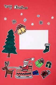 Xmas scrapbook layout Stock Photos