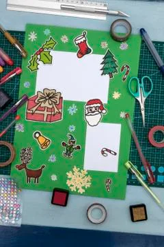 Xmas scrapbook layout Stock Photos