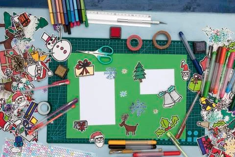 Xmas scrapbook layout Stock Photos