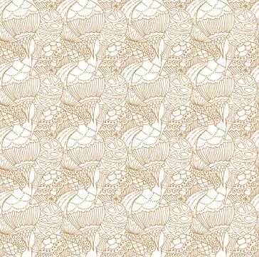 Xmas Seamless pattern with Christmas tree balls hand drawn art design vector Illustrazione stock