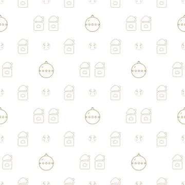 Xmas seamless pattern. Winter holidays background. Stock Illustration