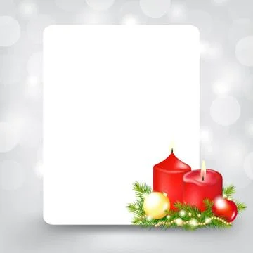 Xmas silver card Stock Illustration