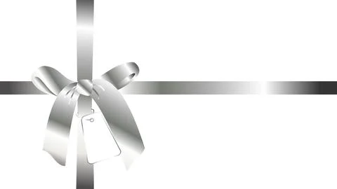 Xmas silver white background elegant postal Stock Illustration