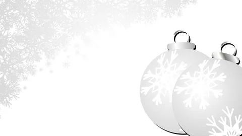 Xmas silver white background elegant postal Stock Illustration