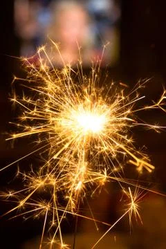 Xmas Sparkler Stock Photos