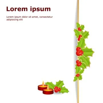 Xmas template isolated Stock Illustration