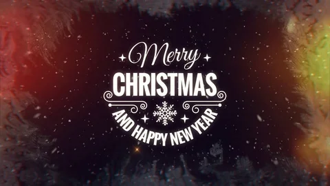 XMAS Text Snow Video stock 121702778