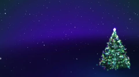 Xmas tree. CG blue background. Stock Footage 10559881