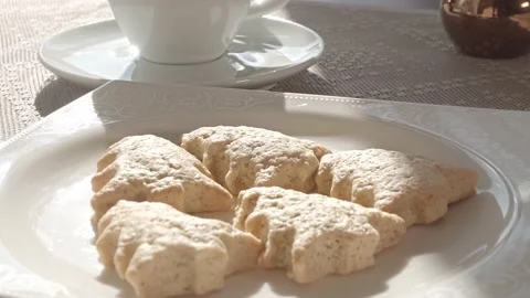 Xmas tree cookies  Stock Footage 143874416