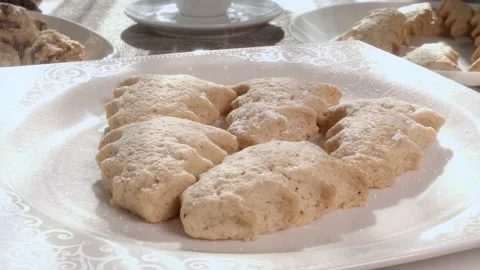Xmas tree cookies  Stock Footage 143877457