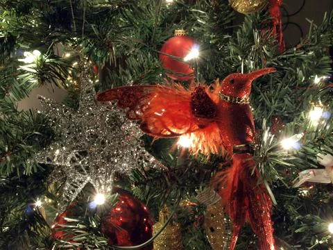 Xmas tree decor backrop Stock Photos