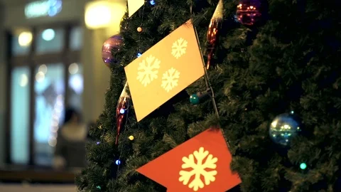 Xmas Tree Decoration Video stock 98937932