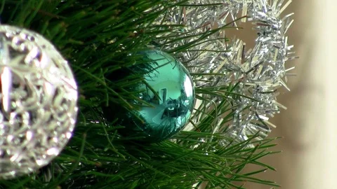 Xmas tree decorations Stock Footage 90218286