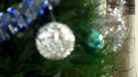 Xmas tree decorations Stock Footage 90218320