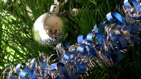 Xmas tree decorations Stock Footage 90218324
