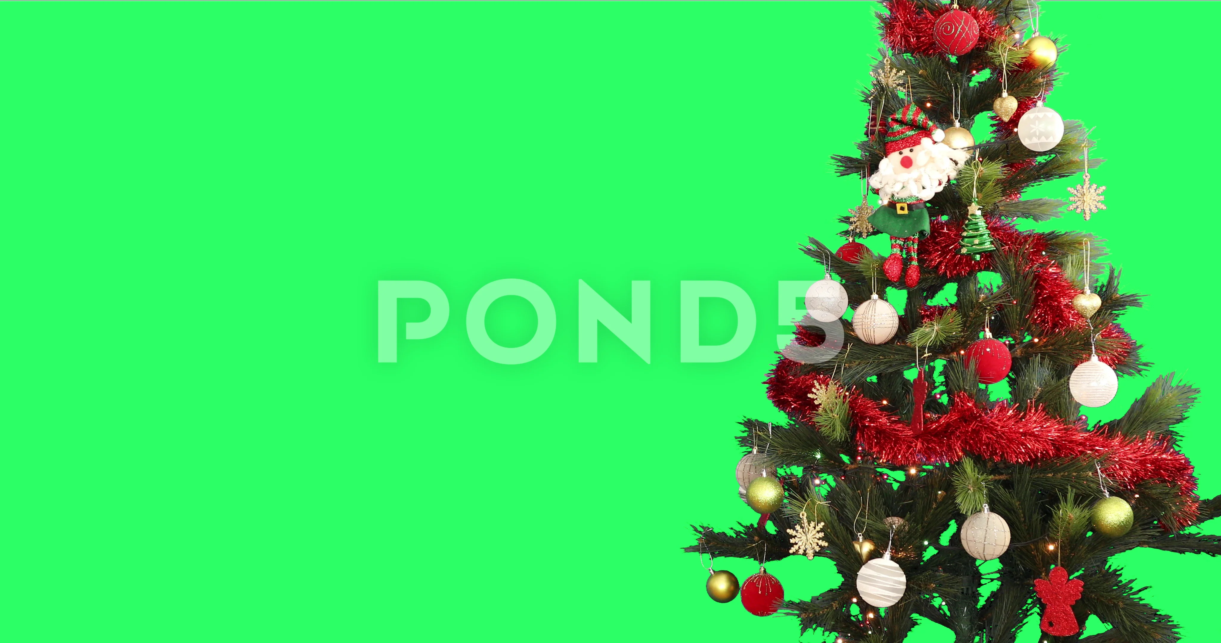xmas tree at green screen background 01 | Stock Video | Pond5