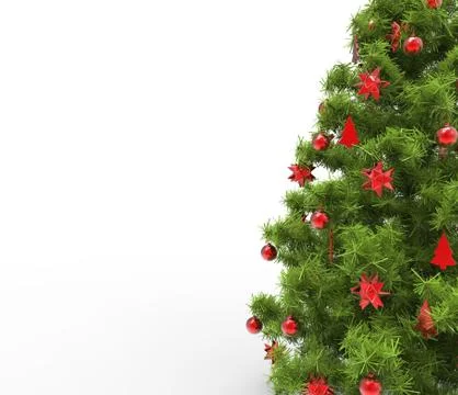 Xmas Tree - Red Decorations Close Up イラスト素材
