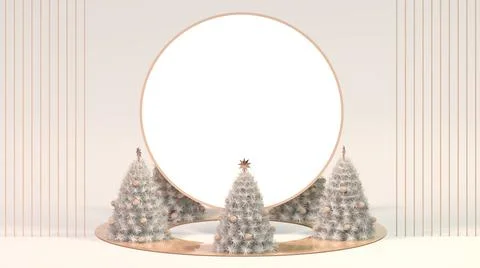 Xmas tree white Ilustração Stock