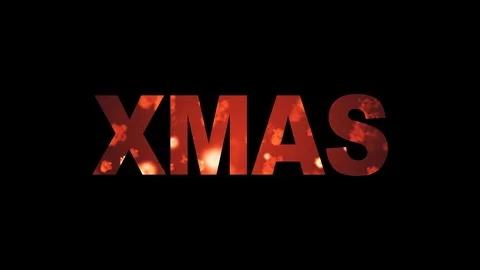 XMAS word text with explosion mask animation background seamless loop - New Video stock 97863674