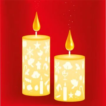 Xmas_candles Stock Illustration