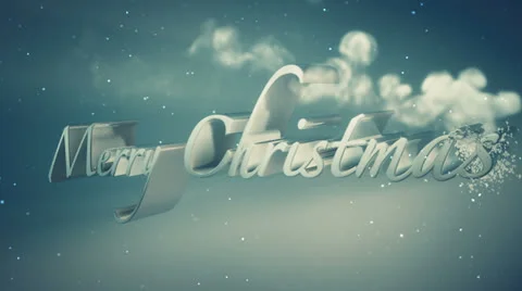 Xmass Title Blue Stock Footage 23456767