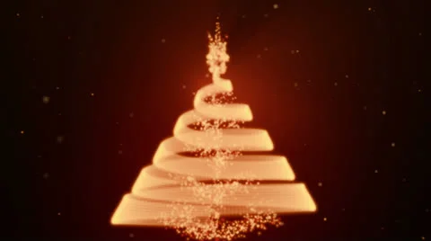 Xmasstree Lights Dark Red Stock Footage 23456873