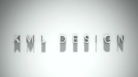 Xml design 3D title animation with shadows on a white background Stock Footage 297269080