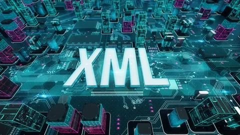 XML with digital technology concept Stock-Footage 104638548