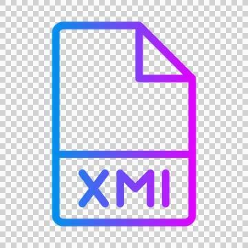 Xml document file type, gradient icons for development tools and apps. Stock Illustration