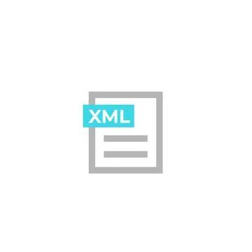 XML document icon on white Stockillustratie