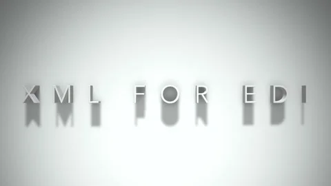 Xml for edi 3D title animation with shadows on a white background Stock Footage 297023988